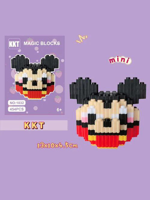 Конструктор 3D "Микки Маус" из мини-блоков — 454 детали