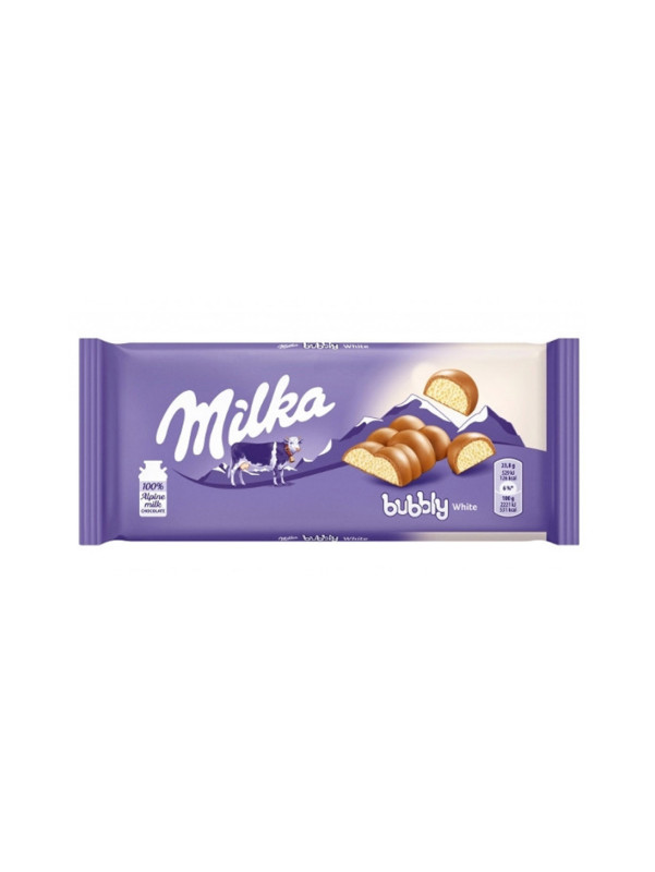 Шоколад "Milka" Bubbly White 95 гр.