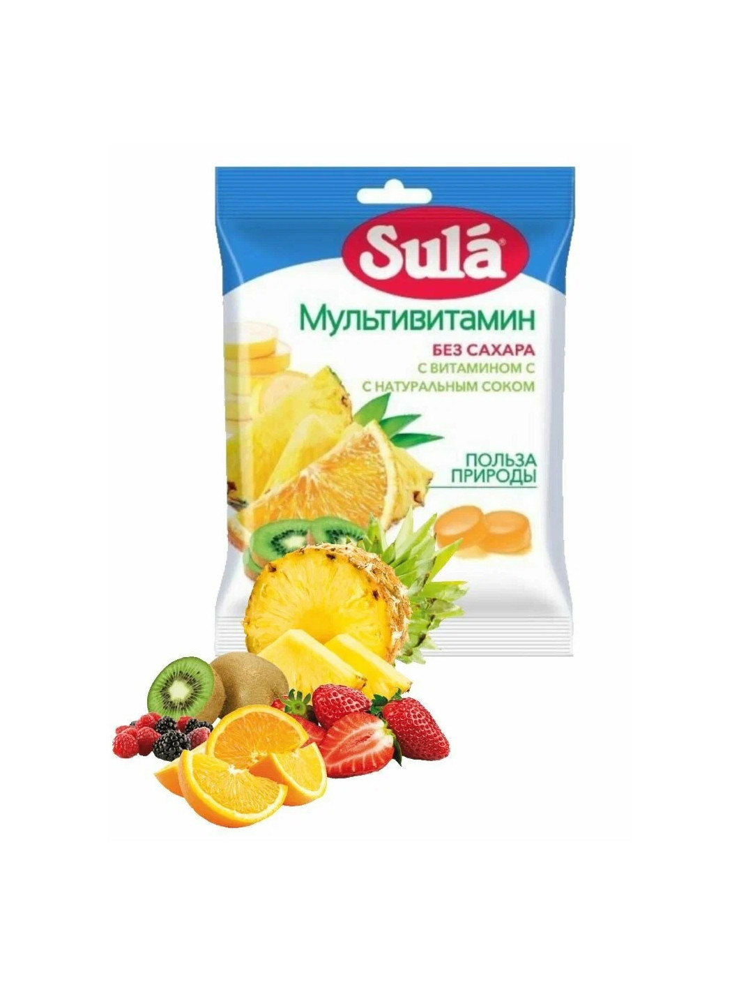 Леденцы "Sula" Мультивитаминные, 60 гр.