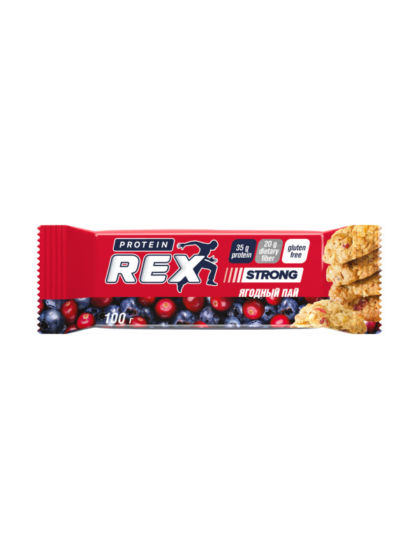 Батончик Protein Rex Strong ягодный пай 100гр