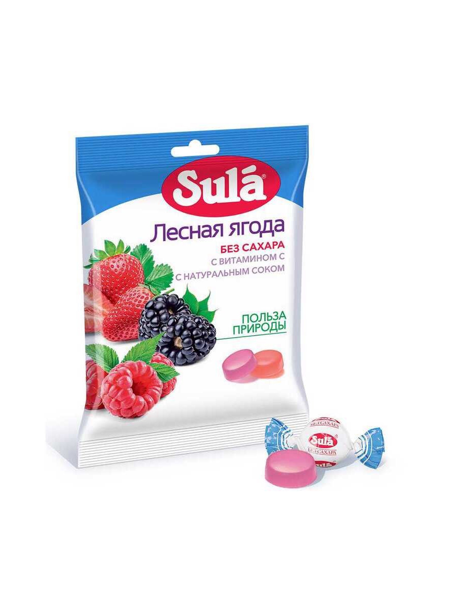 Леденцы "Sula" со вкусом Лесных ягод, 60 гр.