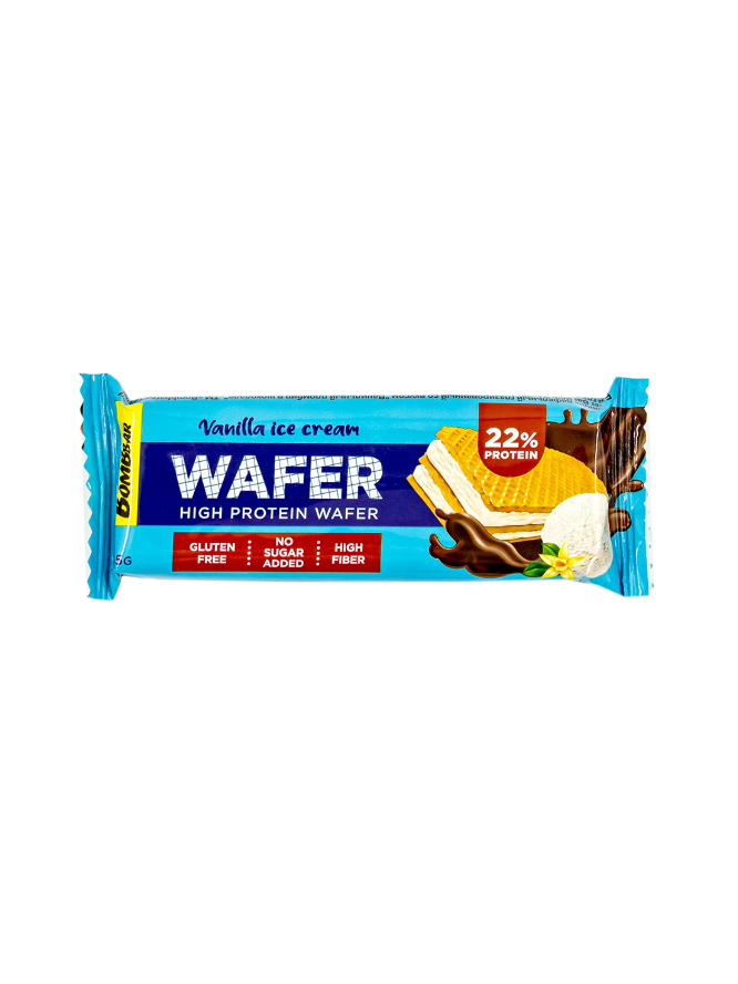 Батончик Protein "Bombbar wafer" Vanilla ice cream 22% 45 гр.