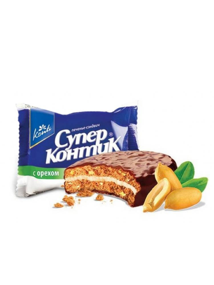 Печенье-сэндвич "Супер Контик" с орехом, 50 г