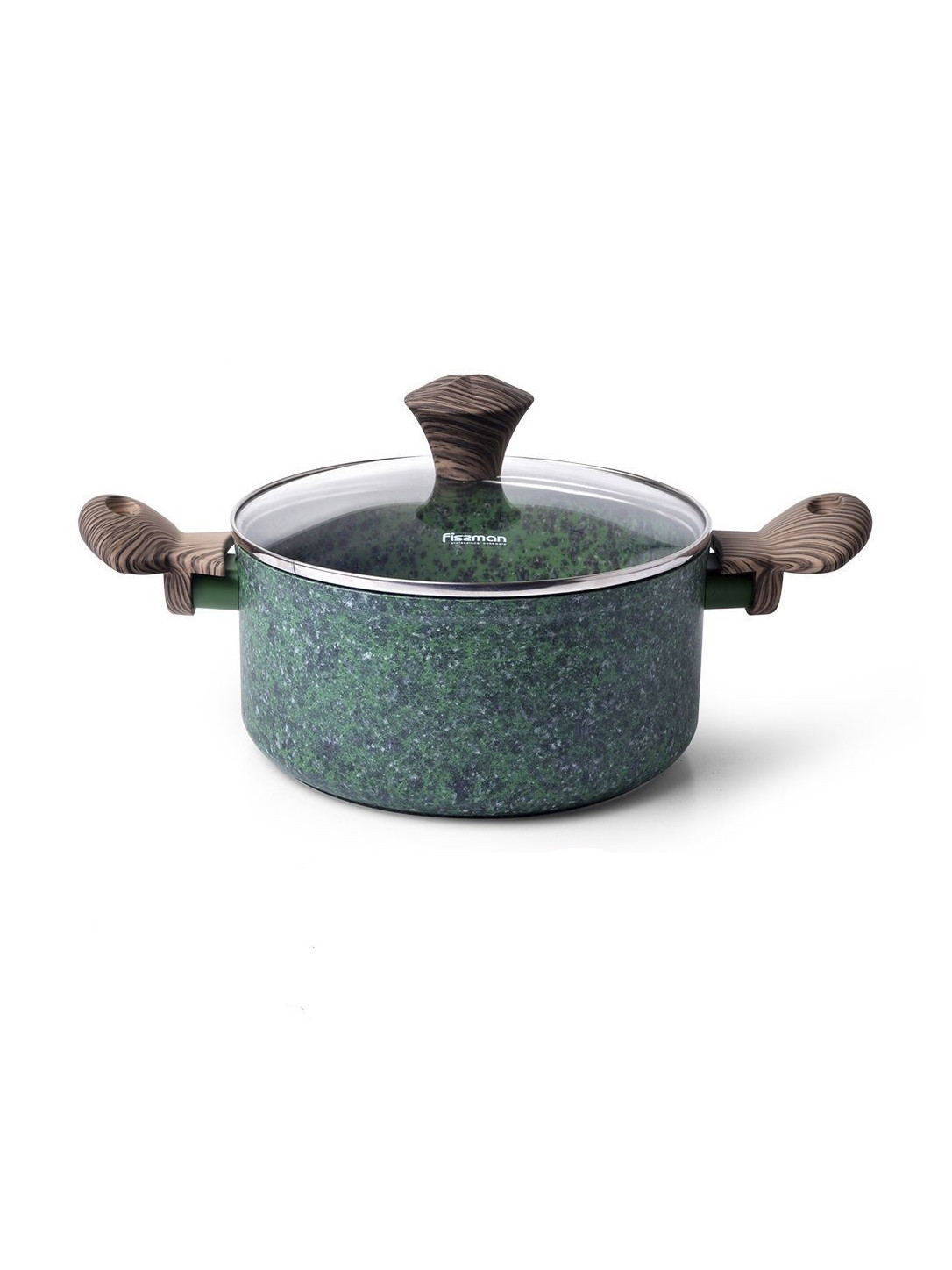 Кастрюля Fissman Malachite с крышкой, 24 см