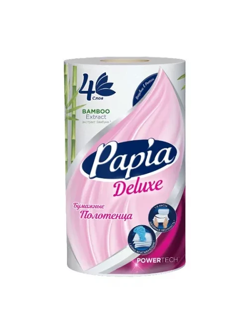 Полотенце Бумажные "Papia" deluxe 4 сл. 1 шт.